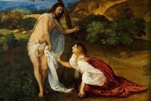 Mary Magdalene with Jesus after Resurrection 