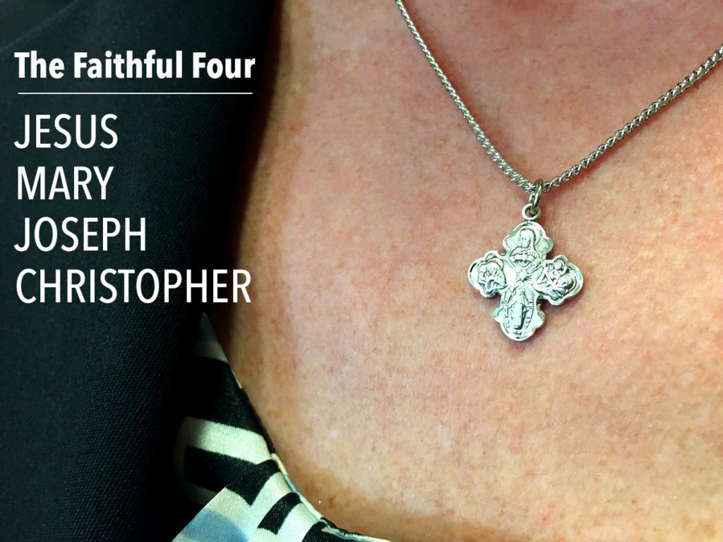 Jesus Mary Joseph Christopher and the Four Way Medal