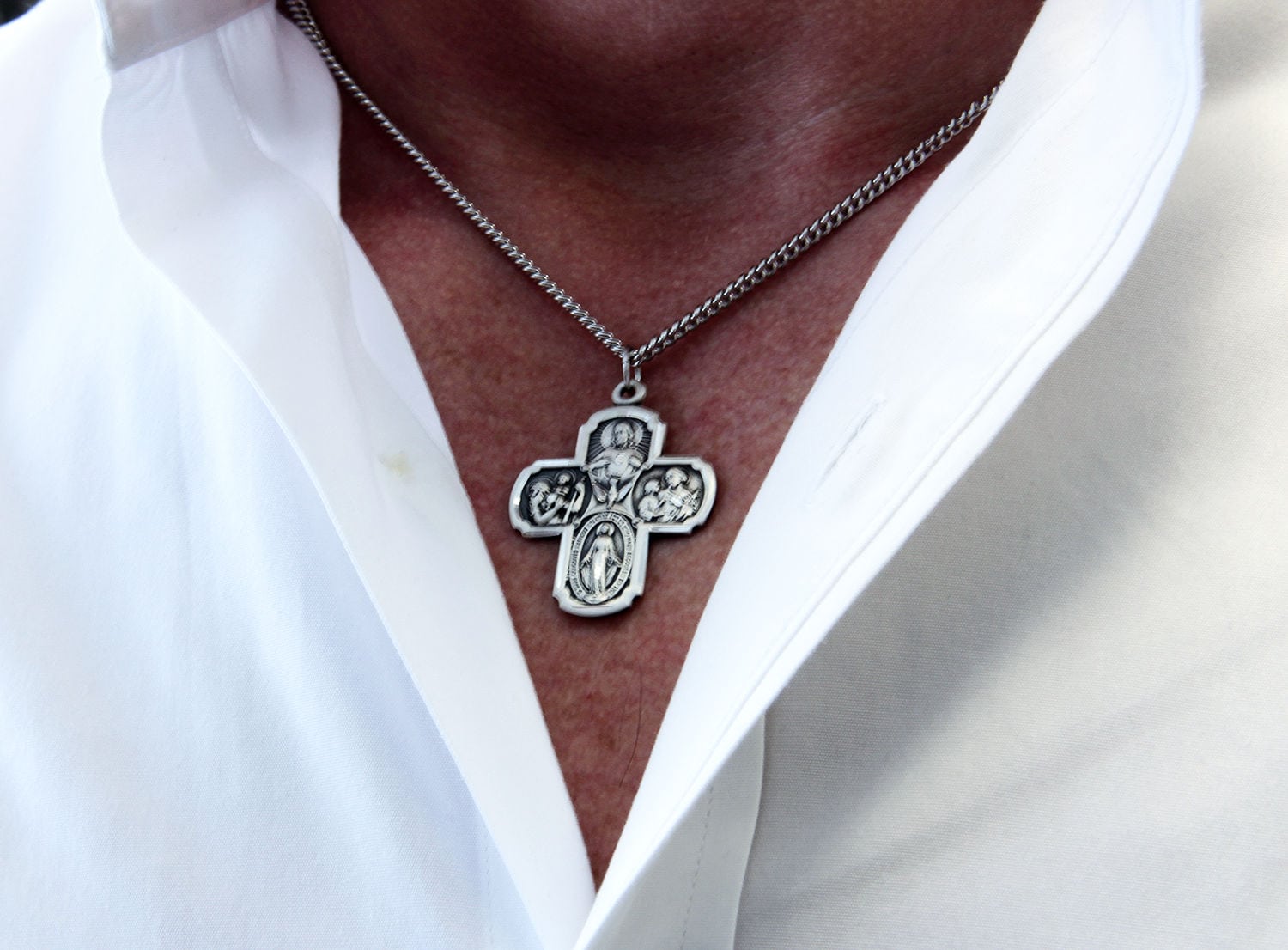 Four Way Medal - Catholic Symbols Shirt